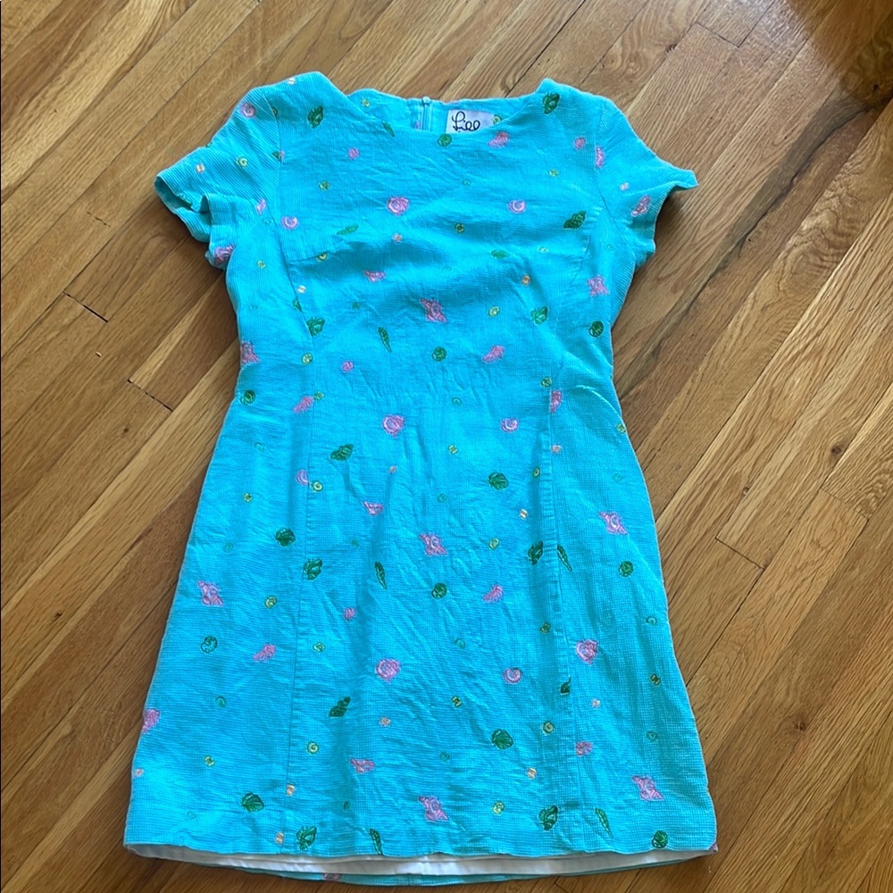 Kids Floral Blue Dress